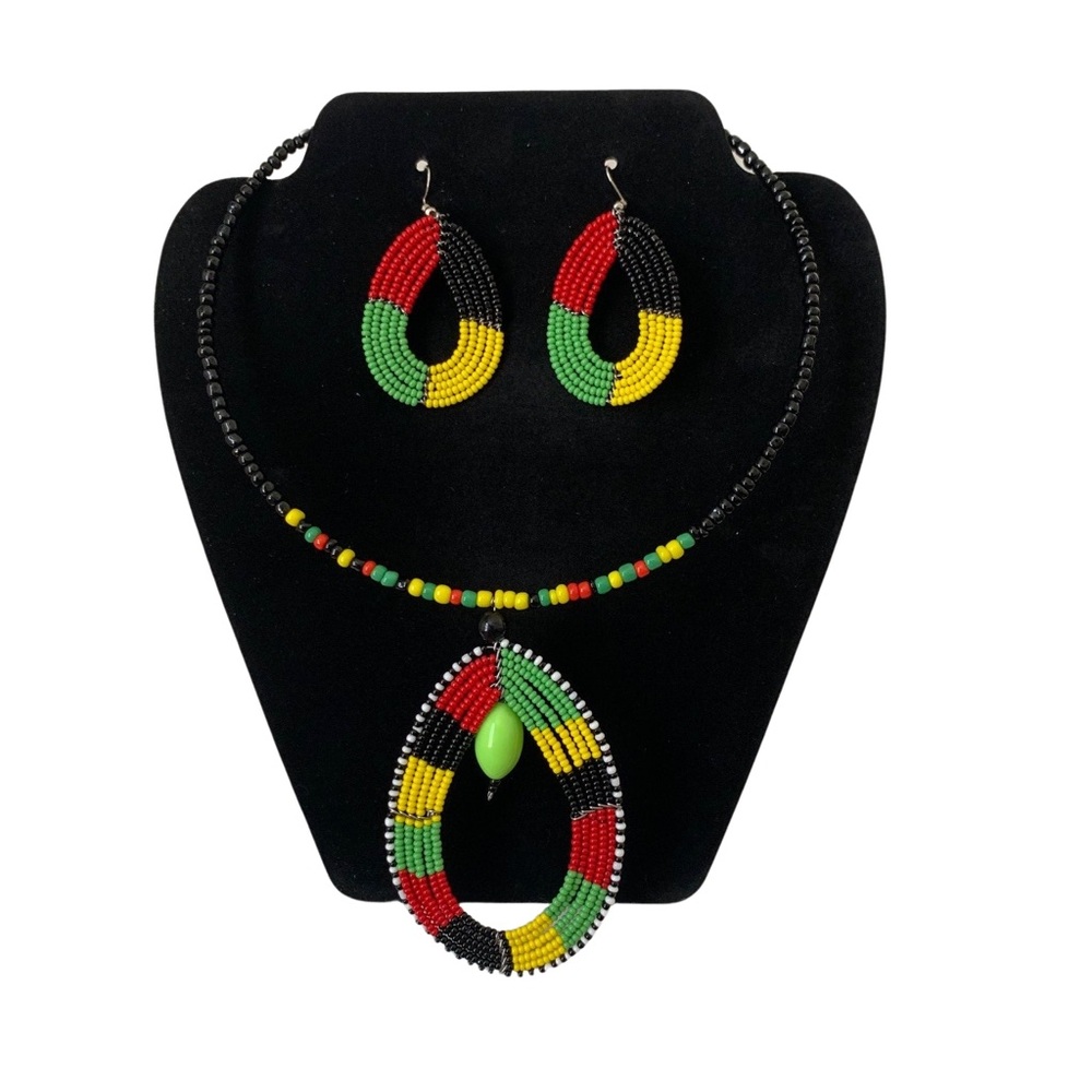 Pan African Choker & Earring Set